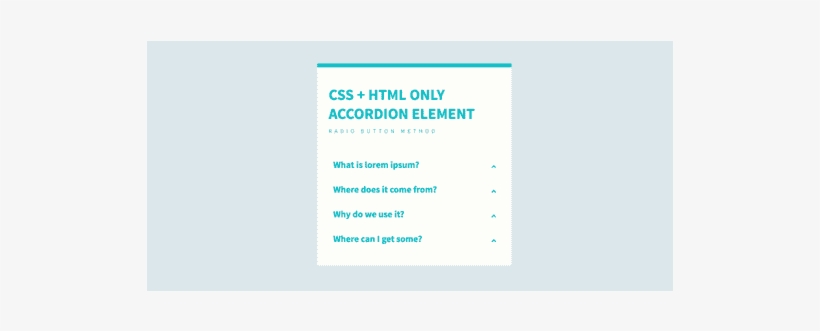 Com Css Html Only Accordion Radio Button Method - Html And Css Only Accordion, transparent png #1237985