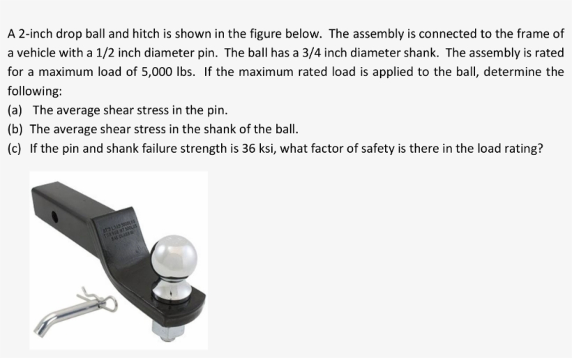 A 2-inch Drop Ball And Hitch Is Shown In The Figure - Semi-trailer Truck, transparent png #1238005
