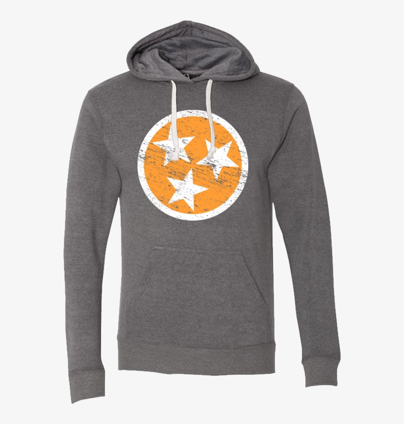 Orange Tri-star On Smoke Hoodie - Hoodie, transparent png #1238406