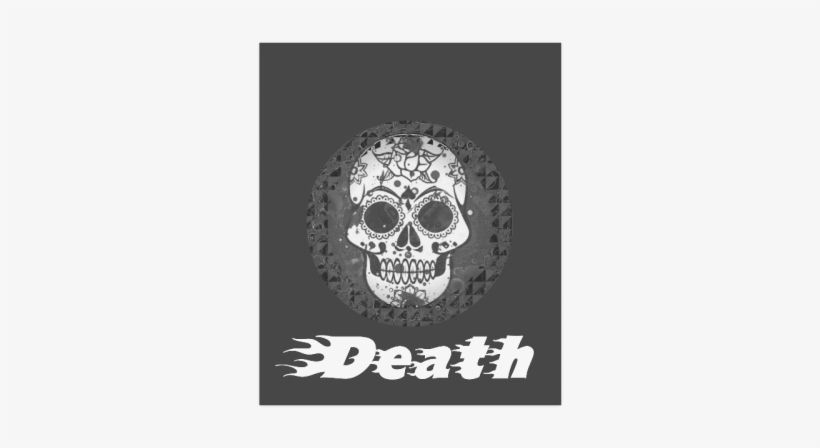 Black And White Skull Poster - Black And White Skull Art Print - Mini, transparent png #1238495