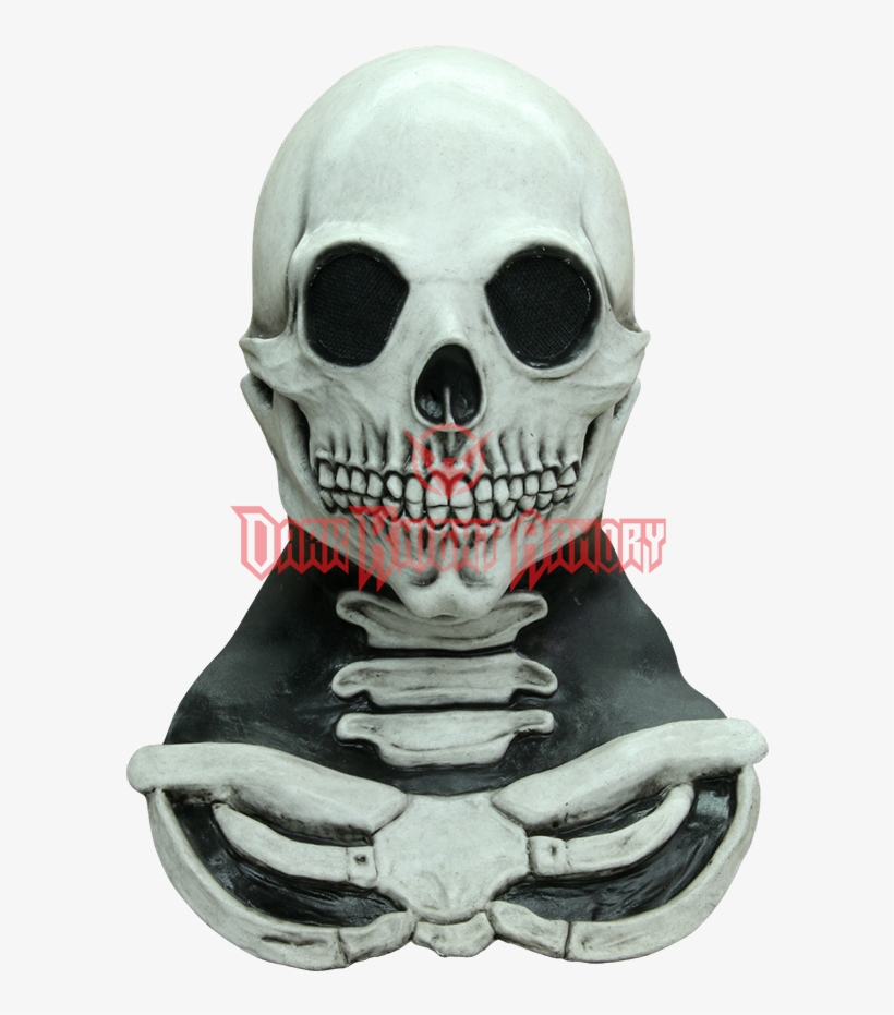 Long Neck White Skull Mask - Mask Head & Neck Skull Long White, transparent png #1238547