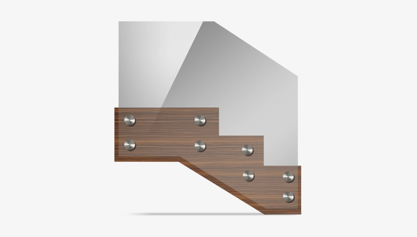 Glass Staircase Rails On Stand-offs - Stair Rail Standoffs, transparent png #1238625