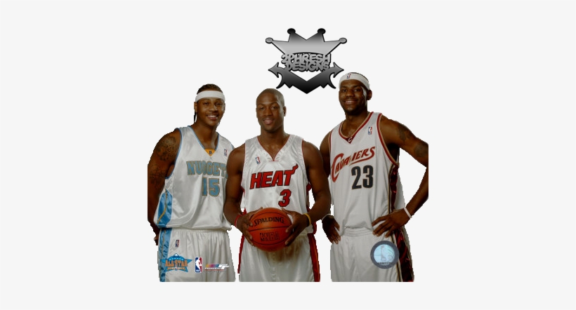 Carmelo Anothony, Dwayne Wade - Dwyane Wade Lebron Carmelo, transparent png #1238749