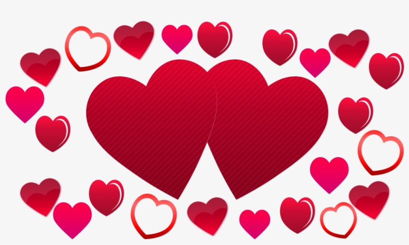 Two Hearts Background Plenty Of Love Hearts Png « Free - Two Love Heart, transparent png #1238975