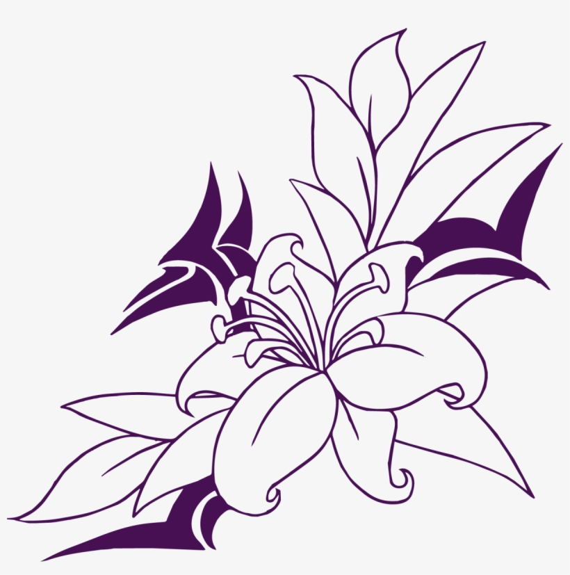 Flowers Drawing 54 Png - Simple Flower Designs For Pencil Drawing, transparent png #1239233