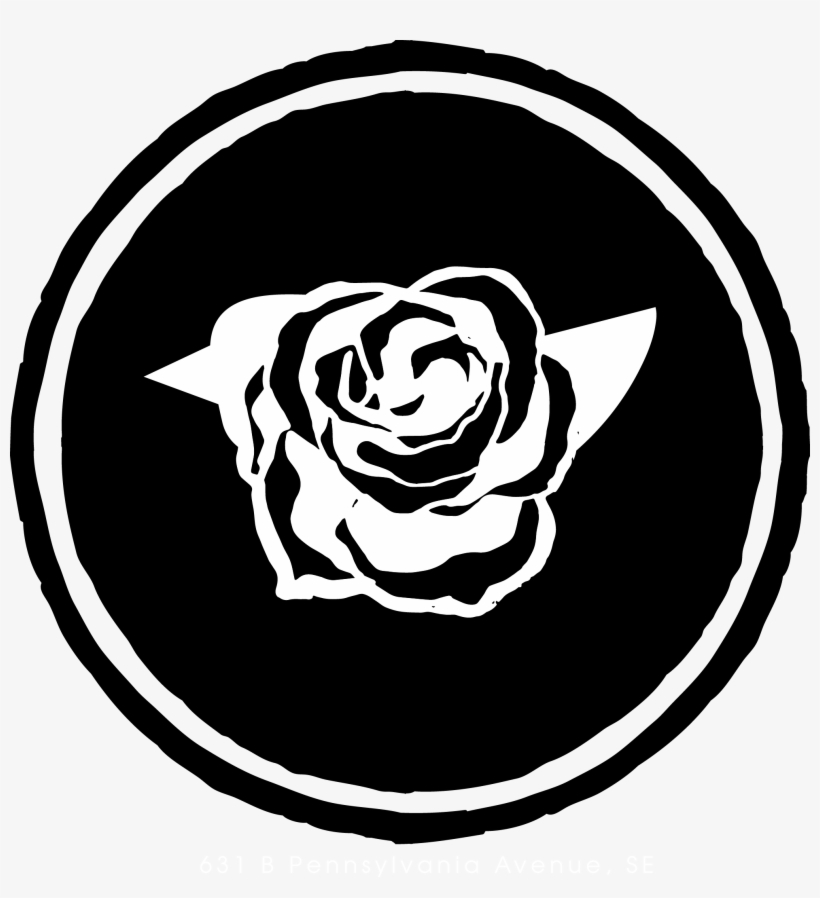 Rose And Sparrow Salon - Black Rose In A Circle, transparent png #1239441