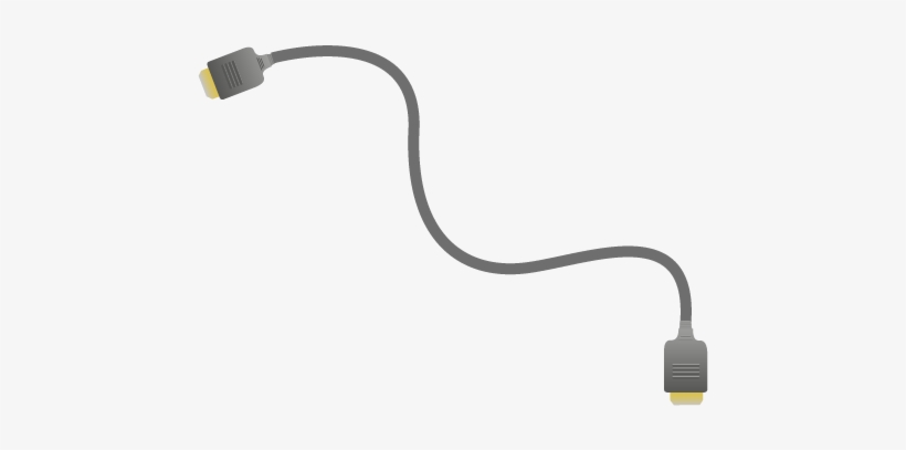 Hdmi Cable - Connection Wire Grey Png, transparent png #1239671