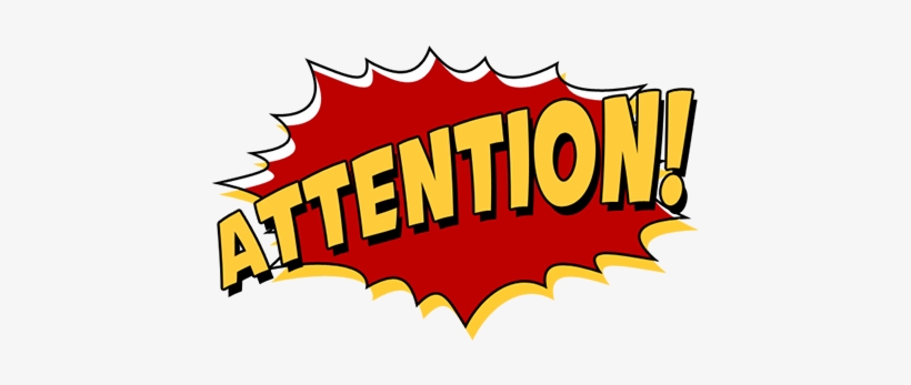 Attention Clipart Early Release Day Jpg Freeuse - Attention Clipart, transparent png #1239778