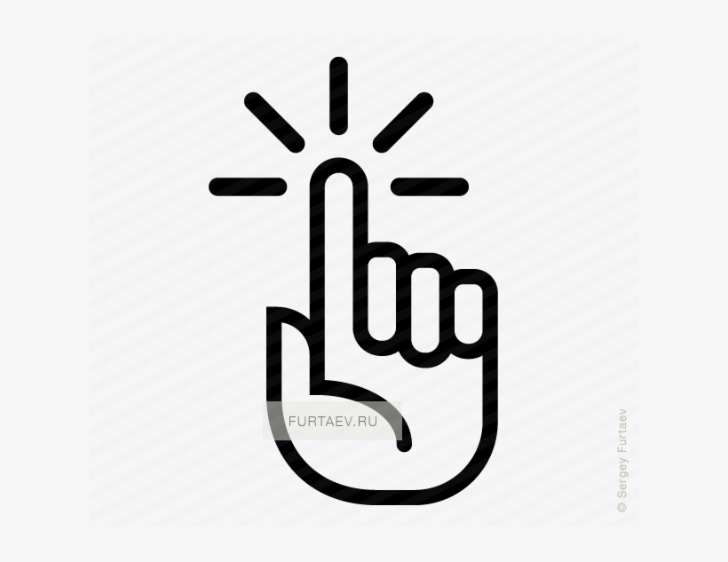 Vector Icon Of Hand With Raised Index Finger And Motion - Attention Icons, transparent png #1239911