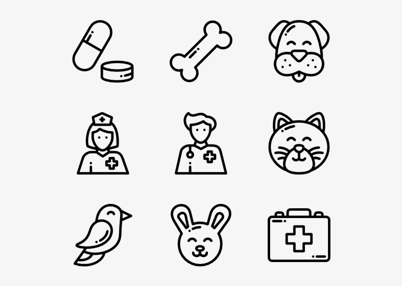 Veterinary - Hand Drawn Icons Png, transparent png #1240114