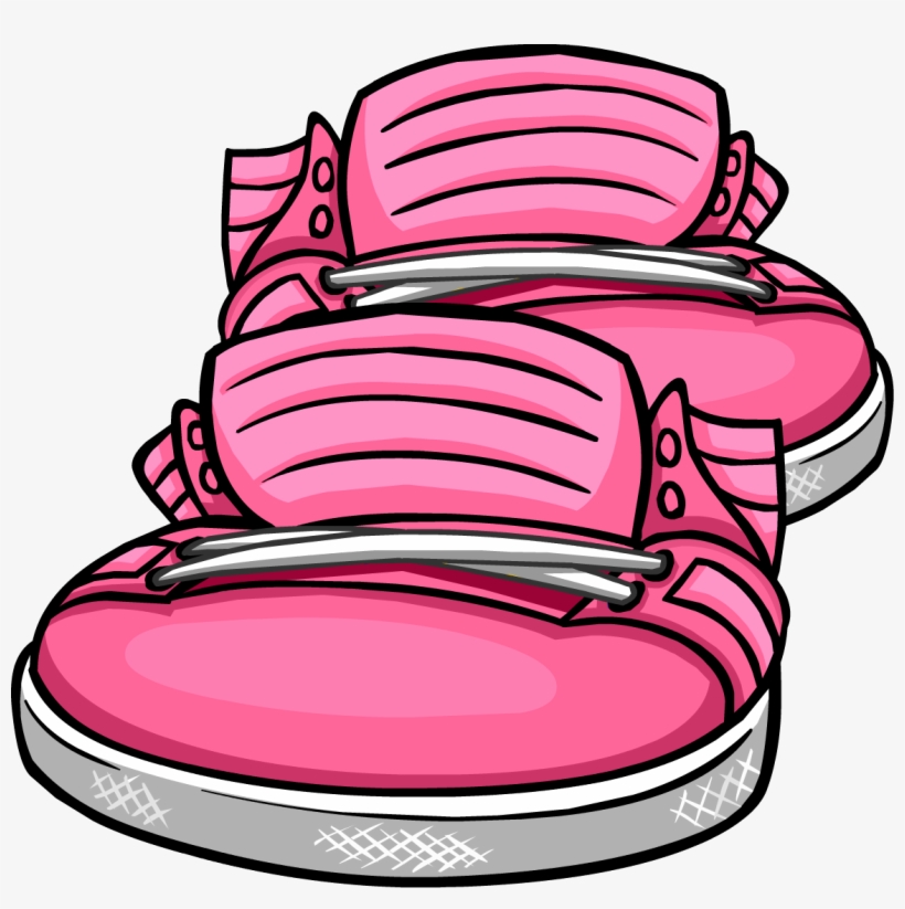 Neon Pink Sneakers Icon - Club Penguin Shoes, transparent png #1240385