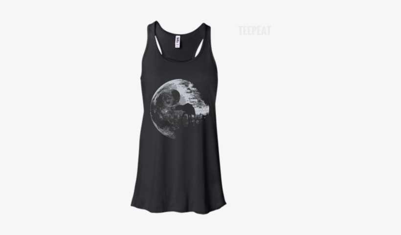 Customcat Apparel Bella Canvas Flowy Racerback Tank - Star Wars Millenium Falcon Wall Mural, transparent png #1240503