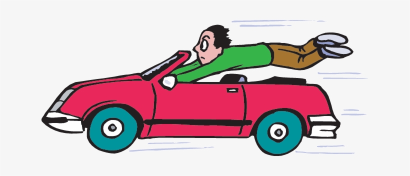 If An Object Turns A Corner, It Changes Its Velocity - Driving Too Fast Cartoon, transparent png #1241368