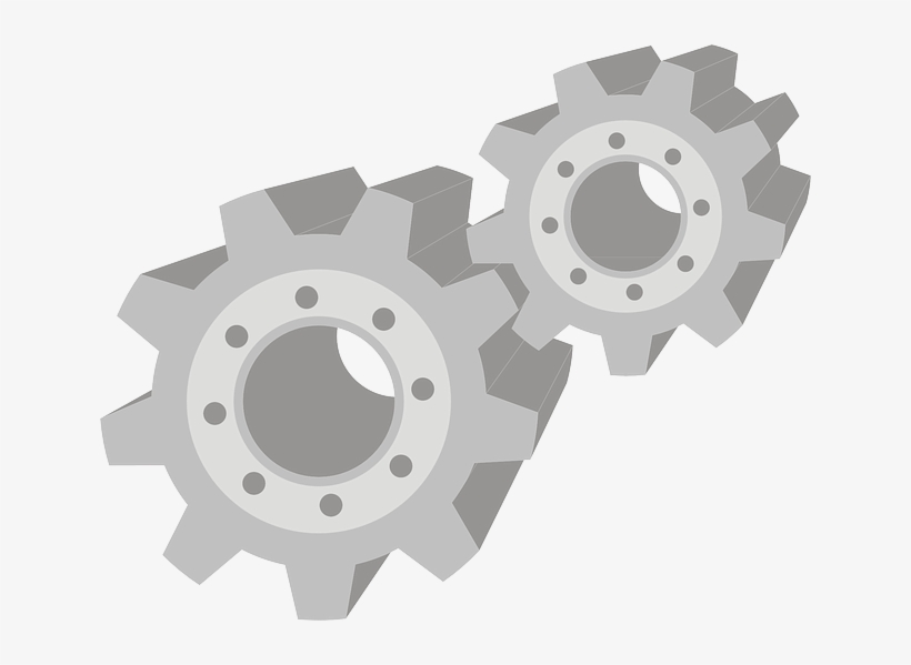 Two, Gear, Gears, Mechanical, Motor, Motion, Moving - Gears Clipart, transparent png #1241529