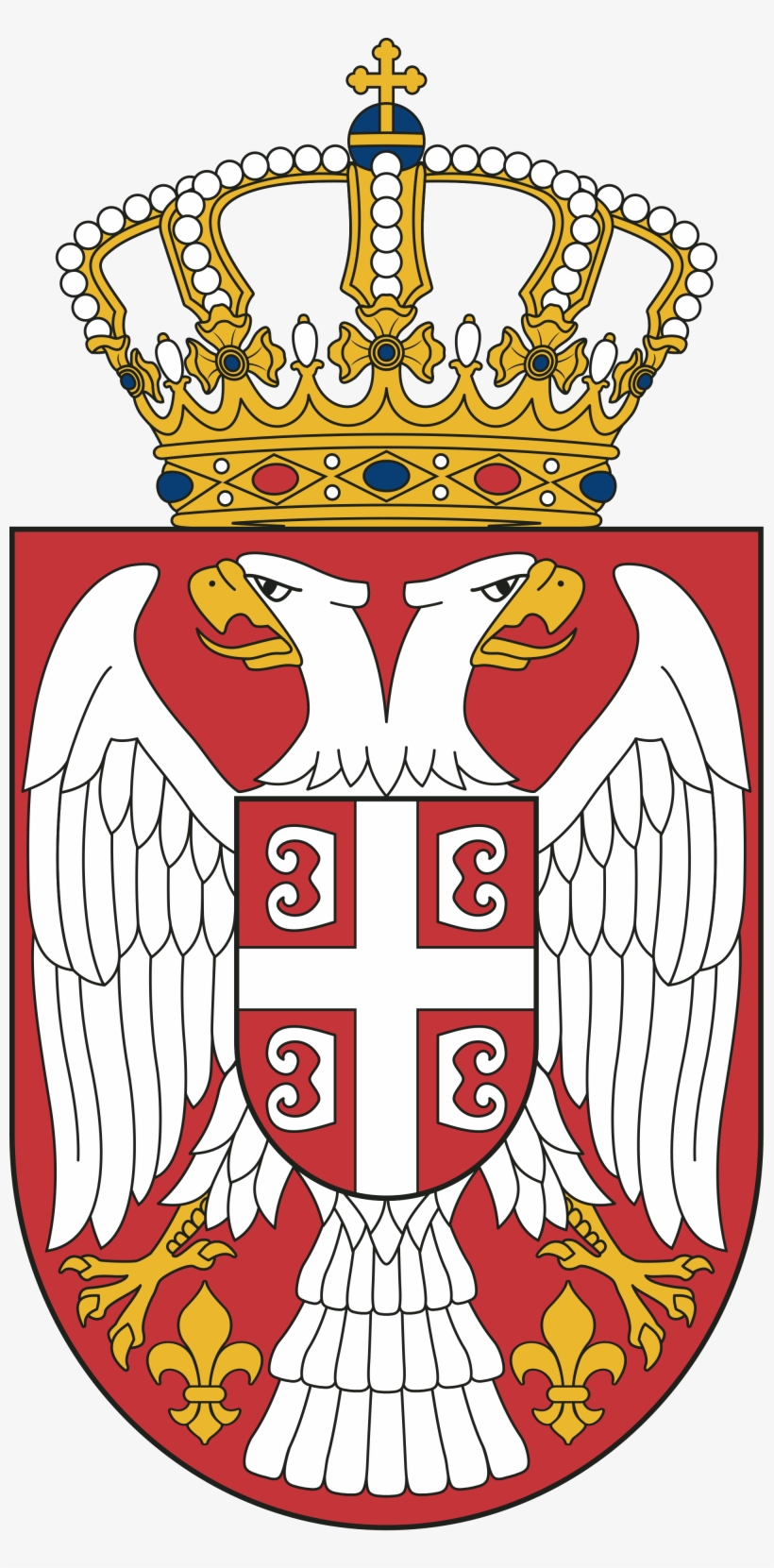 Coat Of Arms Of Serbia Small - Serbia Symbol, transparent png #1241772
