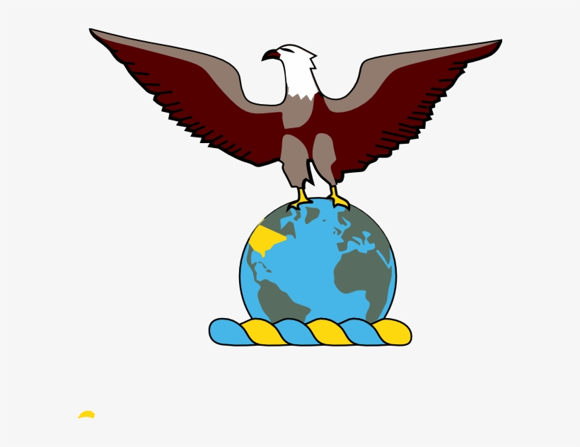 Eagle Over Globe Svg Clip Arts 600 X 551 Px, transparent png #1241954