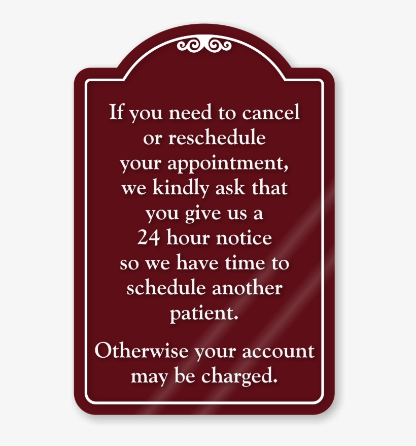 Cancel Or Reschedule Appointment Showcase Sign - Please Use Hand Sanitizer, transparent png #1242317