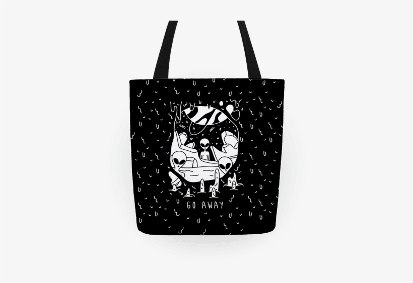 Go Away Aliens Tote - Go Away Aliens Tote Bag: Funny Tote Bag From Lookhuman., transparent png #1242341