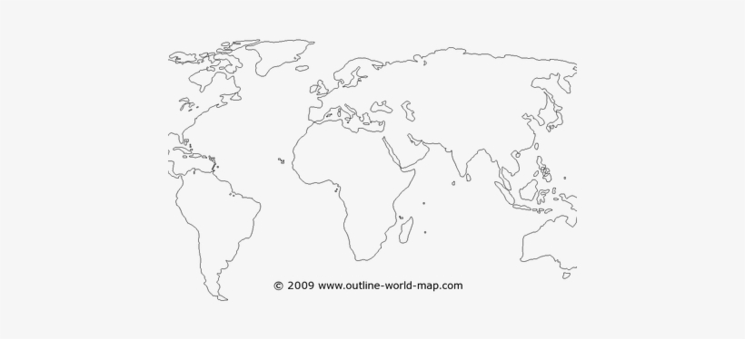 Free Wallpaper For Maps - World Map Outline Png, transparent png #1242746