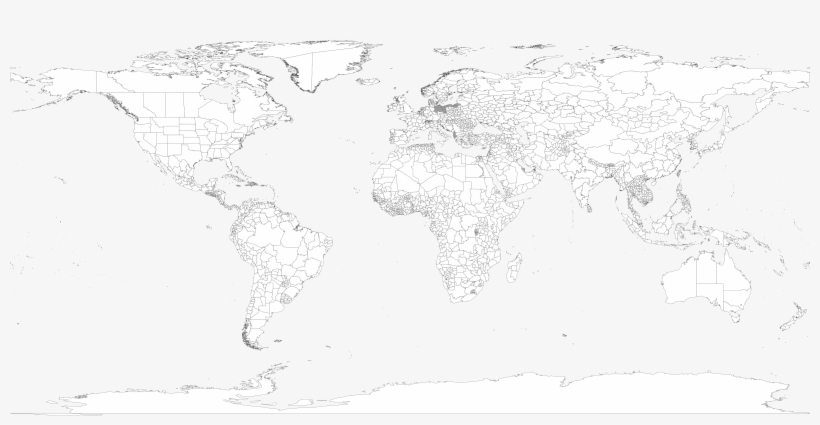 Blank Map Of World No Borders 38, July 26, 2012 - World Map Blank No Borders - Free Transparent Png  Download - Pngkey
