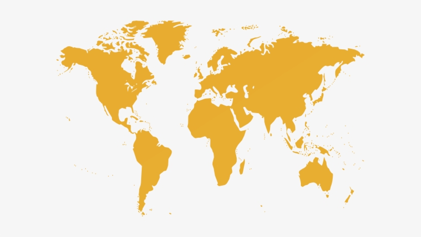 Electronic Edition Located At - World Map Vector Orange, transparent png #1242856