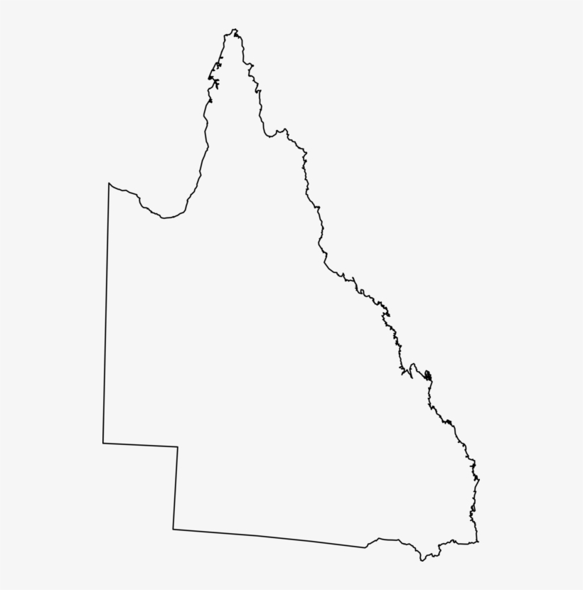 Queensland World Map Blank Map Outline Of Geography - Queensland Map Clip Art, transparent png #1242860