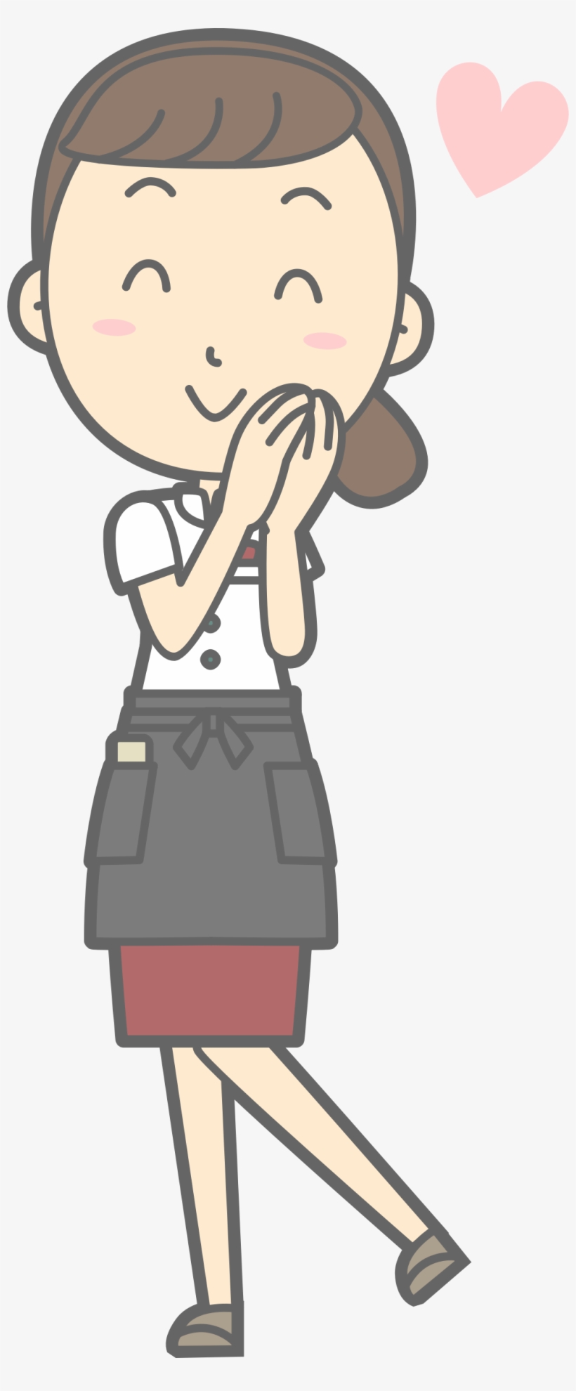 This Free Icons Png Design Of Young Waitress In Love, transparent png #1242880