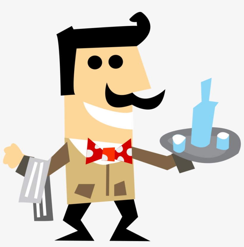 Pictures Of Waiters - Waiter Vector, transparent png #1242954