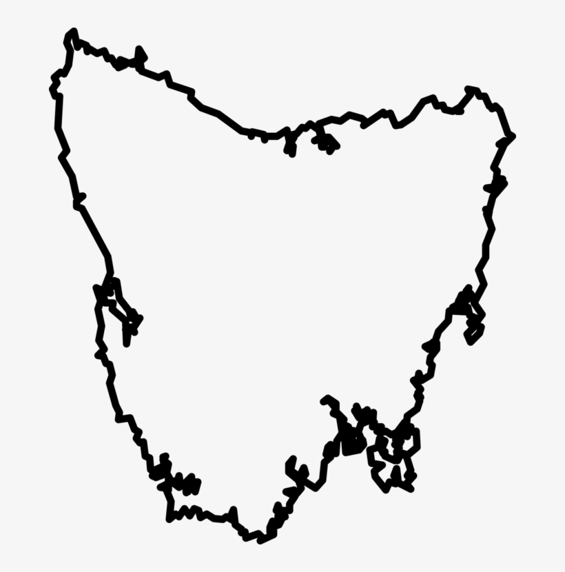 Tasmania Blank Map World Map Outline Of Geography - Blank Map Of Tasmania, transparent png #1243087