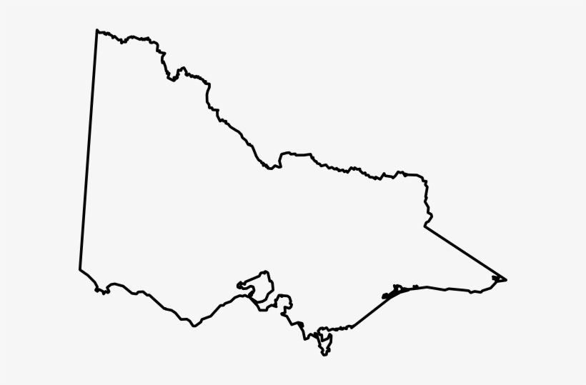World - Map - Clipart - Black - And - White - State Of Victoria Map, transparent png #1243166