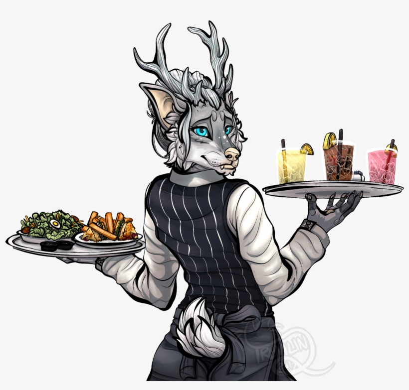 Wolf-deer Waitress - Fur, transparent png #1243474