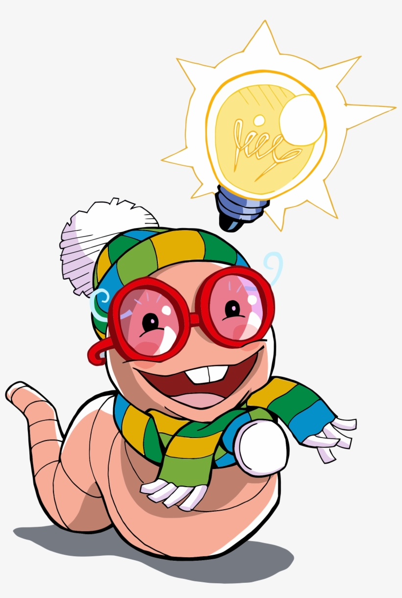 This Free Icons Png Design Of Nerdy Worm, transparent png #1243596