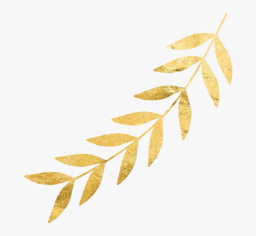 Right Gold Leaf - Gold Leaf Png, transparent png #1243624