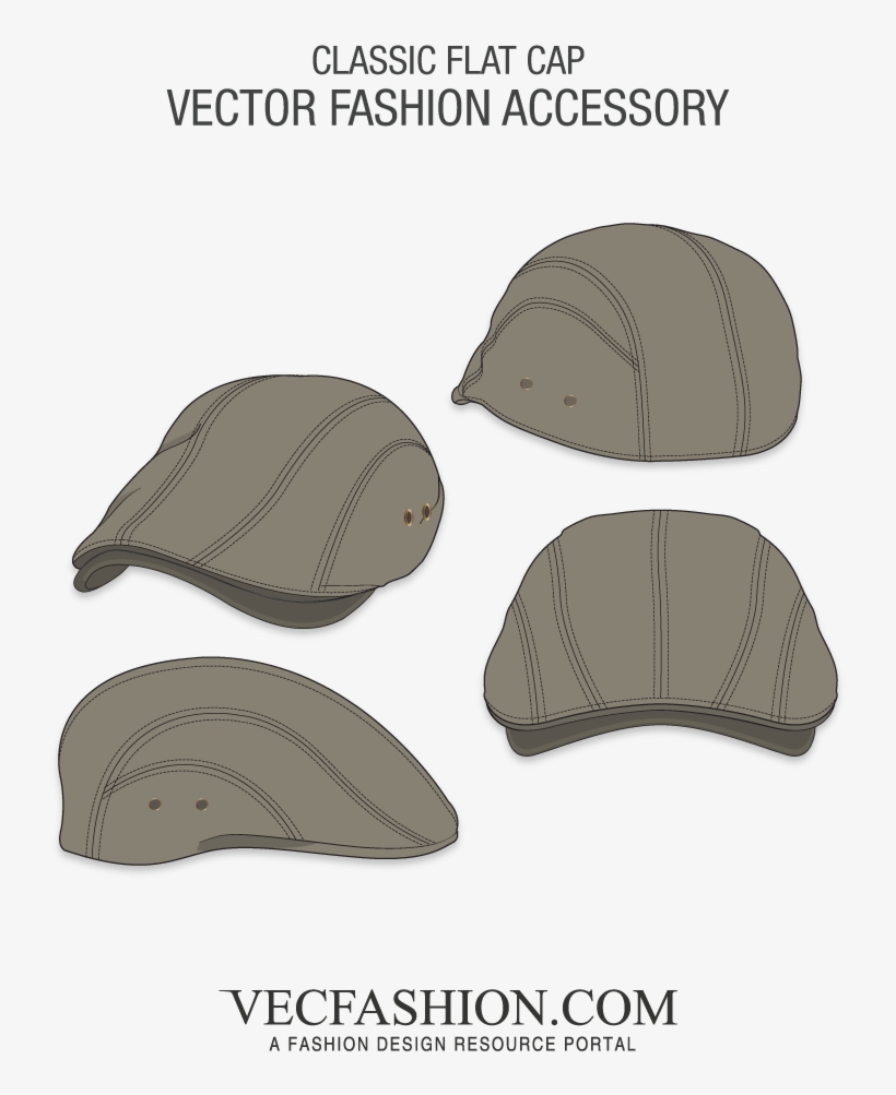 Classic Flat Cap Vector Template - Flat Cap Vector, transparent png #1244324