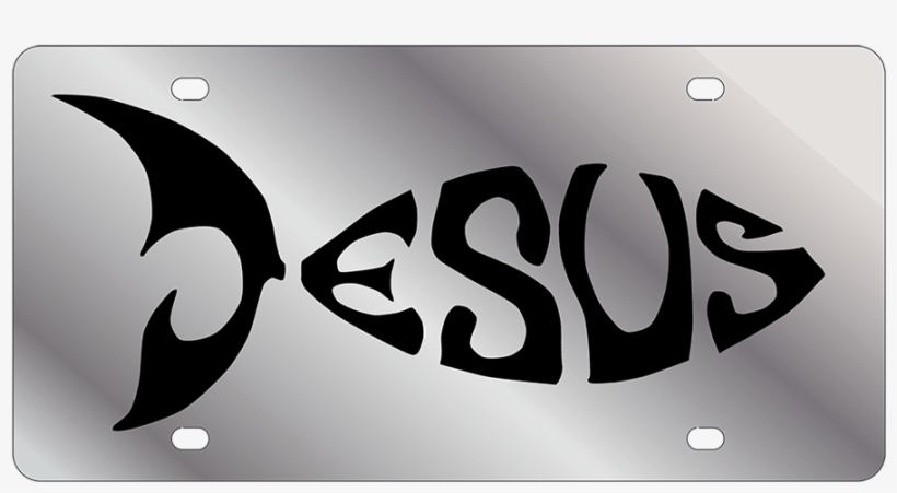 Christain Faith Jesus Fish Stainless Steel License - Vehicle Registration Plate, transparent png #1244463