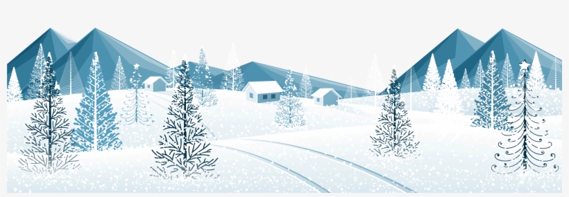 Winter Ground With Trees Png Clipart Image - Winter Scene Clipart Png, transparent png #1245098