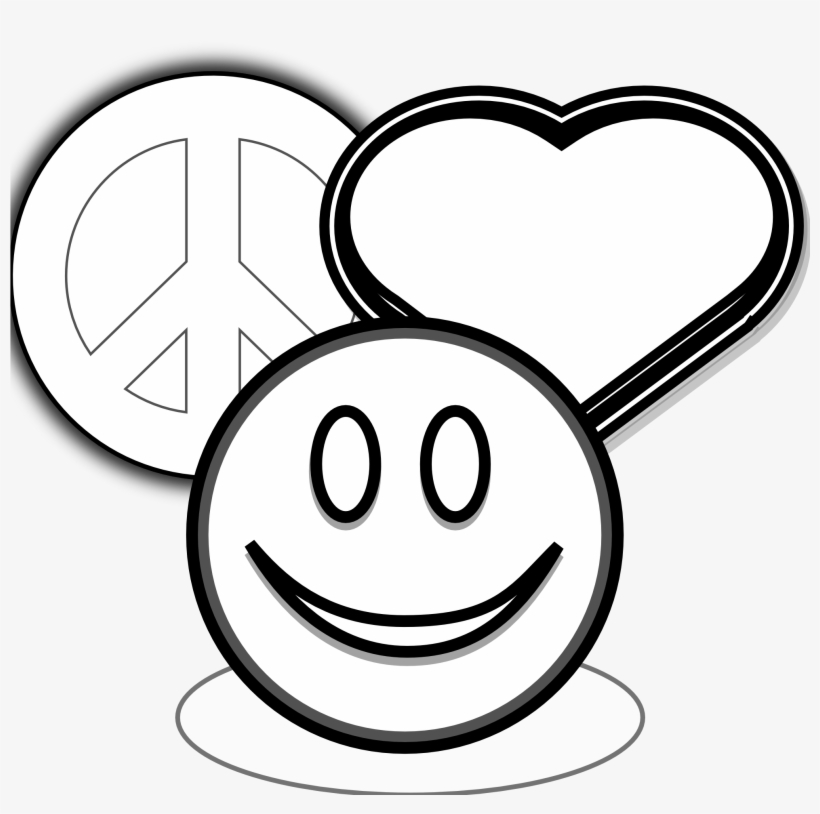 Peace Sign Coloring Pages - Coloring Pages Love And Happiness, transparent png #1245277