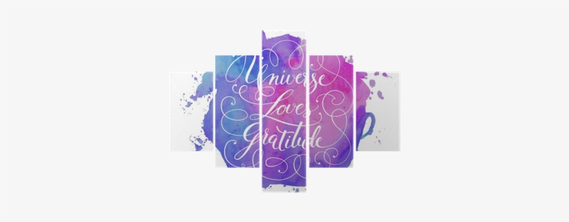 Hand-drawn Calligraphy Lettering On A Watercolor Background - Graphic Design, transparent png #1245344
