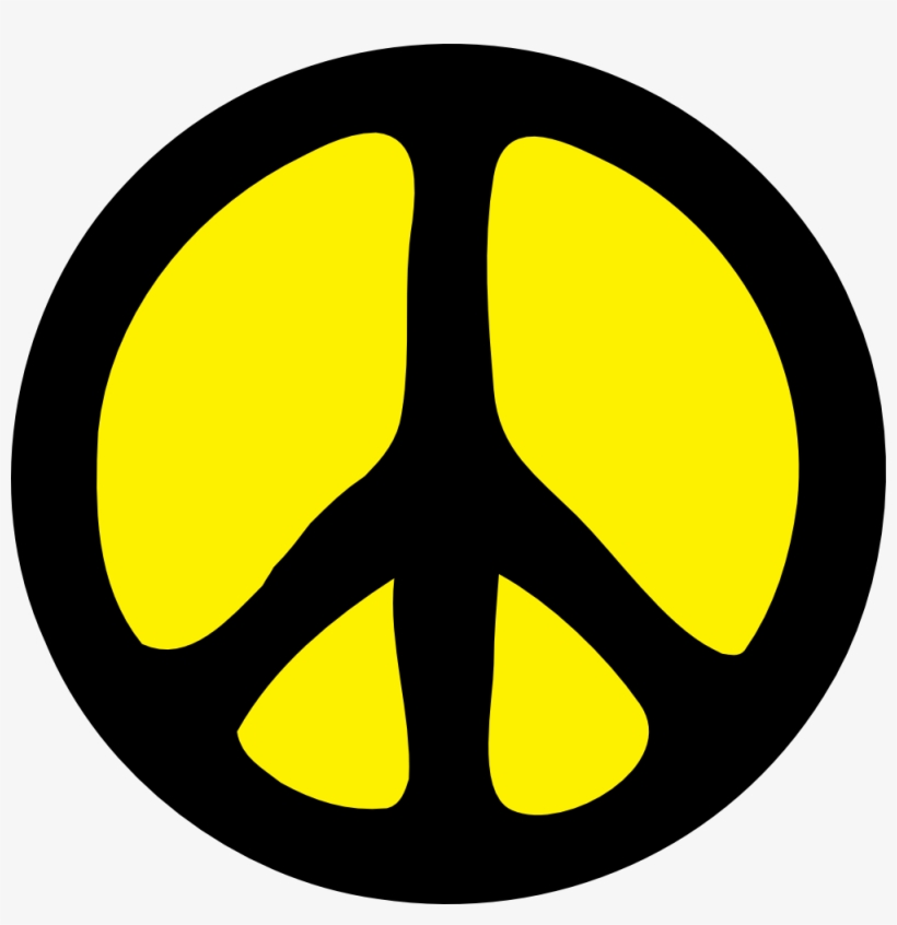 Peace Symbol Clipart - Peace Sign Transparent Yellow, transparent png #1245488