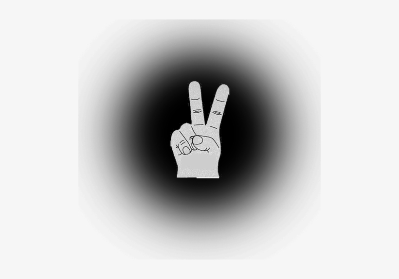 18” Peace Sign Hand - Monochrome, transparent png #1245514