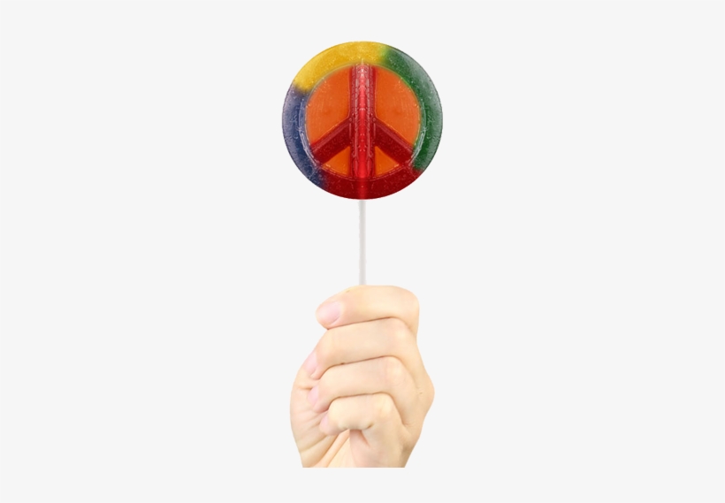 Gummy Peace Sign On A Stick For Fresh Candy And Great - Peace Sign Gummies, transparent png #1245654