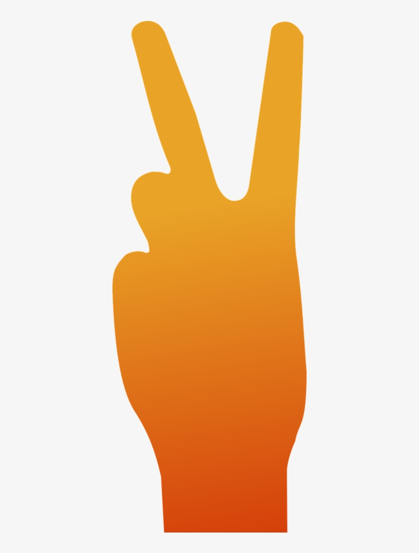 Hand Sign Peace Orange, transparent png #1245680