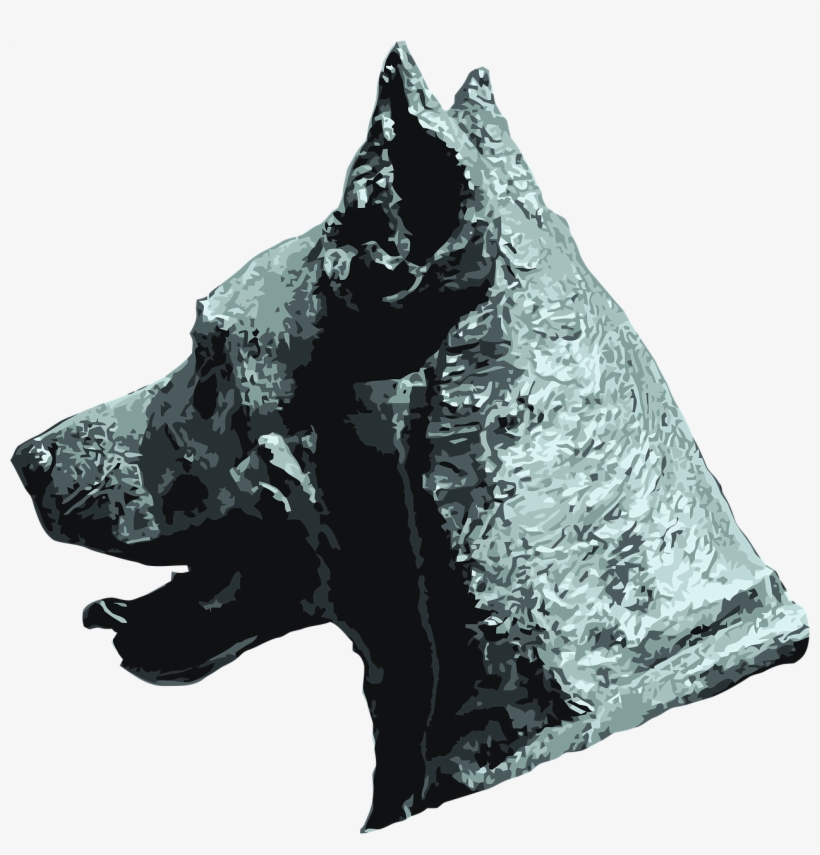 Dog Dog Statue Bust - Statue, transparent png #1246067