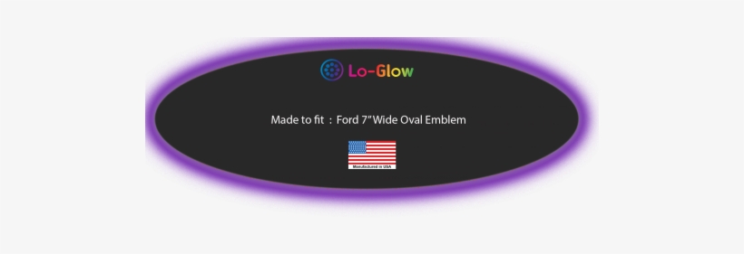 Purple Uv Smd Led 7" Ford Oval Emblem Lighting Accessory - Surfing, transparent png #1246539