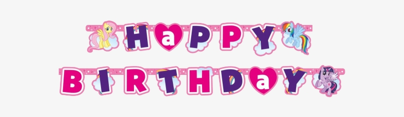 Little Pony Happy Birthday Text - Free Transparent PNG Download - PNGkey