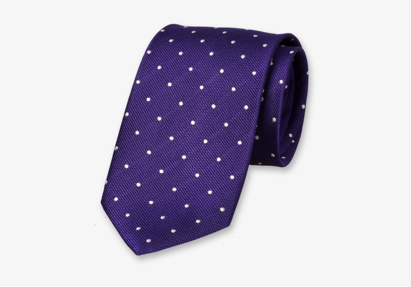 Purple Tie With White Dots - Paarse Stropdas, transparent png #1247063