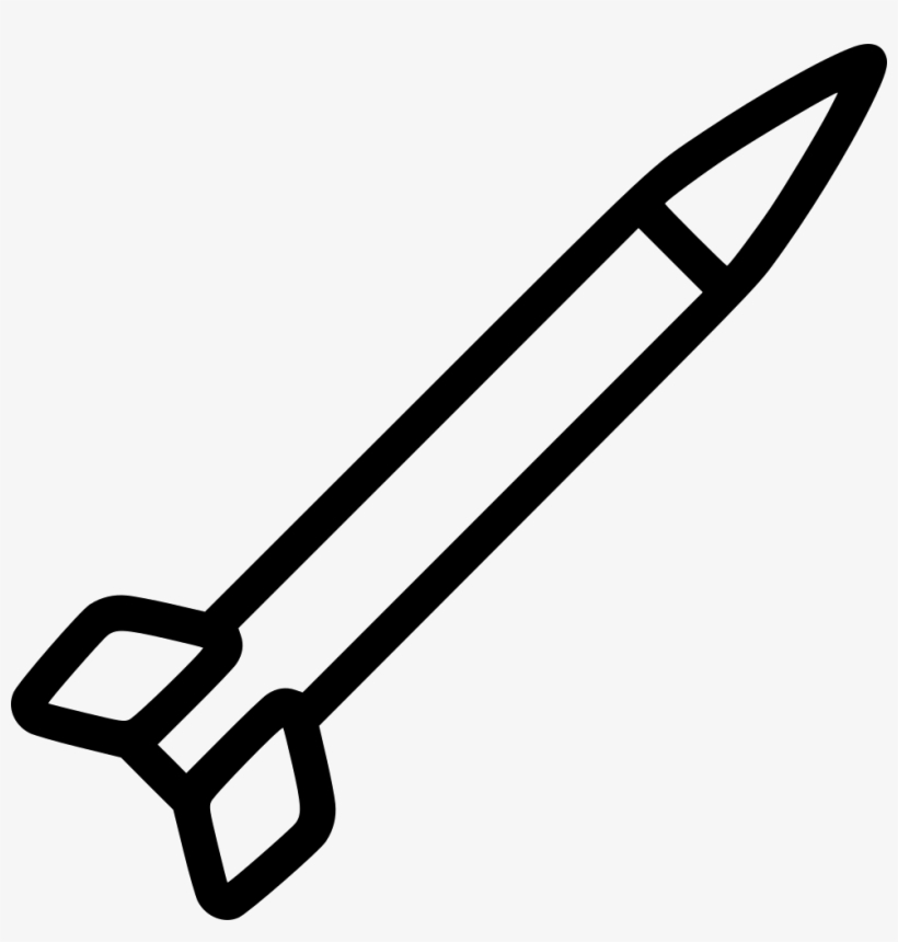 Missile Comments - Missile Clip Art Black And White, transparent png #1247240