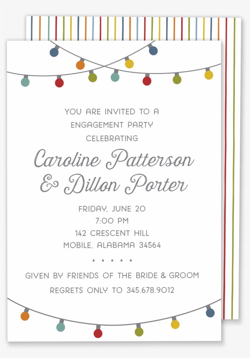 String Lights Wedding Shower Invitation - Bridal Shower, transparent png #1247663