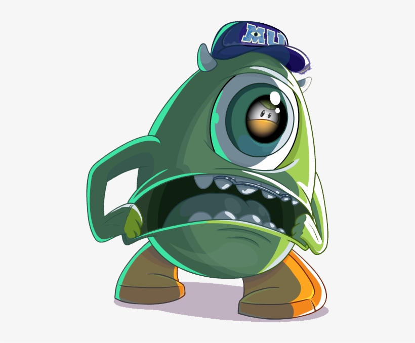 Club Mike Wazowski - Monsters Inc Club Penguin, transparent png #1247797