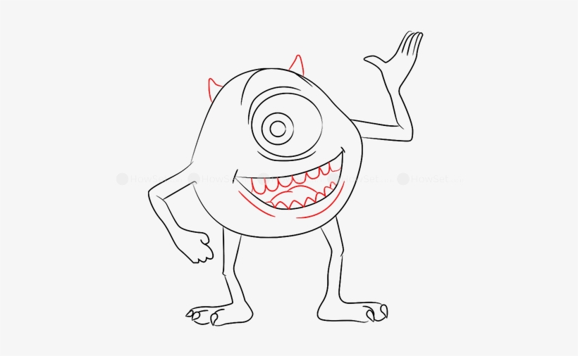 Mike Wazowski Fairy Tales How To Draw - Drawing, transparent png #1248014